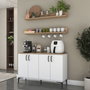 Hanah Home Armario Multiusos Blanco y Nogal